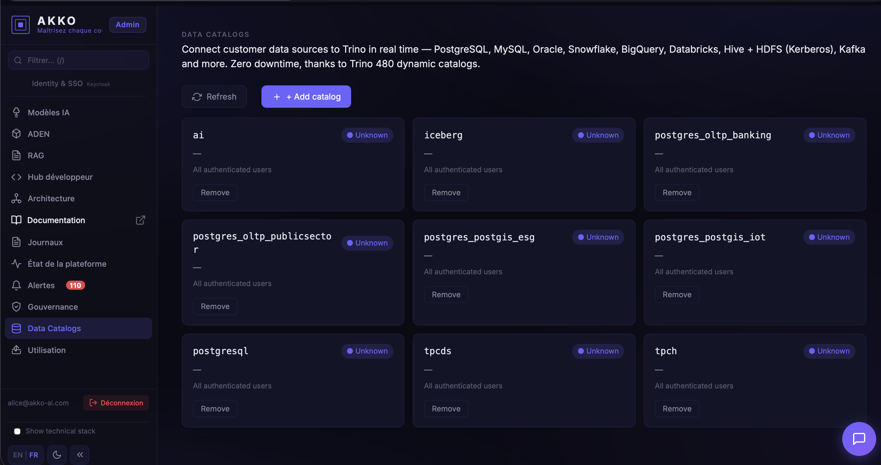 Federated catalog manager